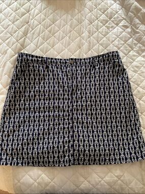 ❤️ 3 for 12.00 croft & barrow Navy skort with White  nautical Pattern